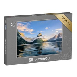 puzzleYOU: Puzzle 48 Piece "Mitre Peak at Milford Sound" - New Zealand Puzzle Collection