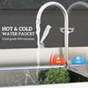 Outdoor Utility Sink 39 Inch, Deep Stainless Steel Sink, Free