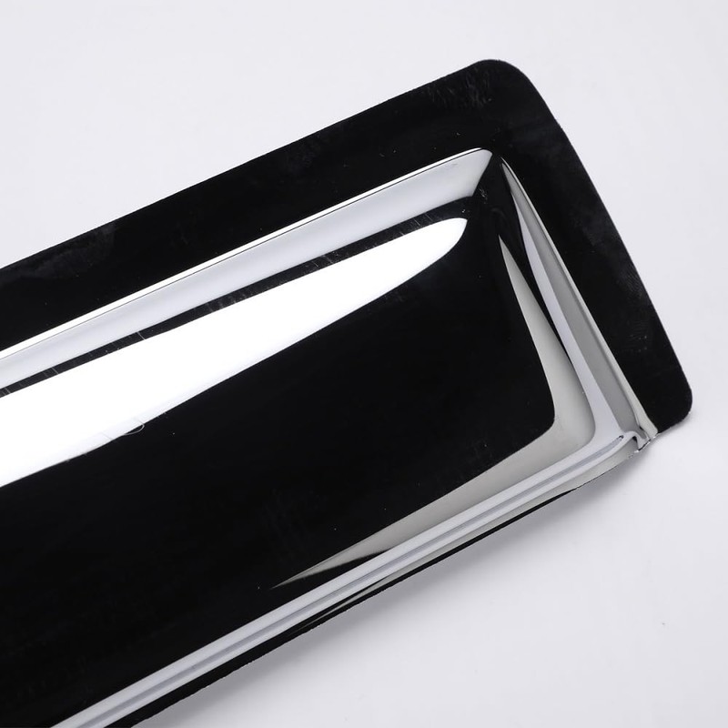 Puermto 94155Y Chrome Side Window Visor Wind Vent Deflector fit