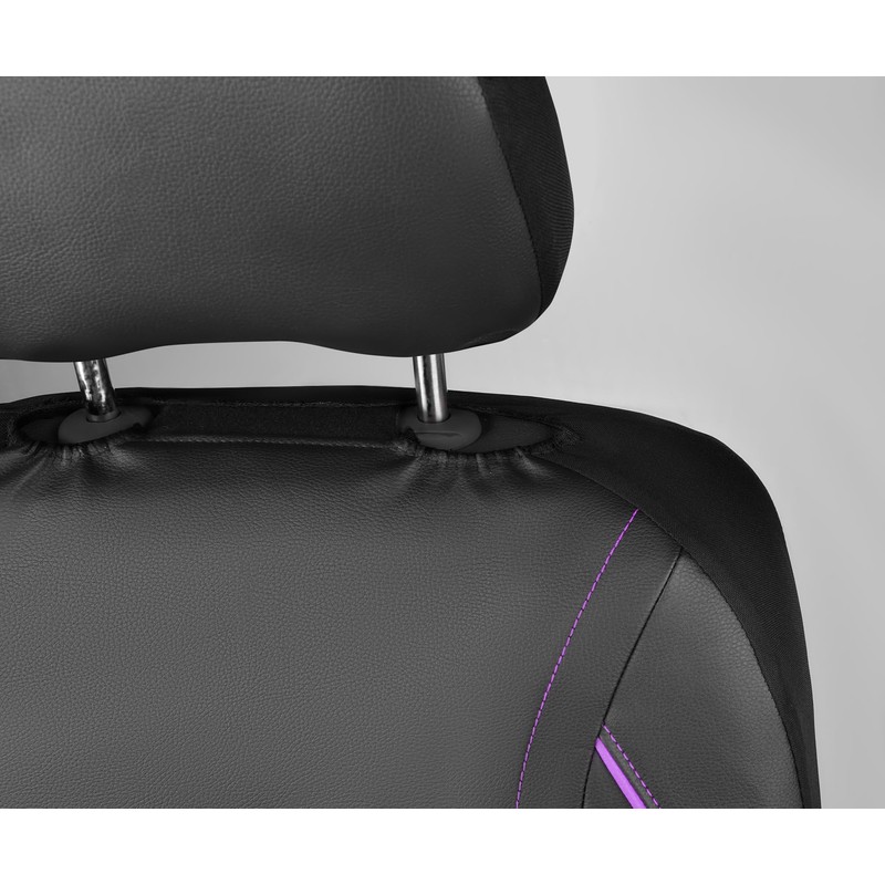 CAR PASS Piping PU Leather Car Seat Cover,Inside Zipper Design