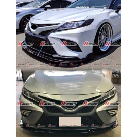 Dtouch For 18-2020 Toyota Camry SE XSE JDM Style Gloss Black Front Bumper Lip Splitter