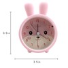 Meyaus 3 in Cartoon Pink Rabbit Silicone Alarm Clock Silent