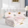 Nttopship Mid Century Boho Pink Comforter Set Full Size,Abstract Arch