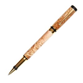Lanier Pens Elite Rollerball Pen - 24kt Gold - Maple Burl