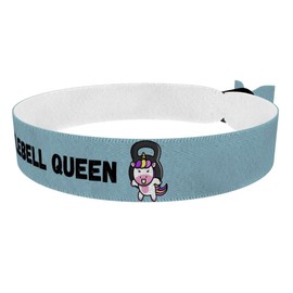 Kettlebell Queen Stoffarmband - Fitness Stoffarmband für Motivation - Satinarmband - Sportarmband für Workout - Fitness Accessoires - Gym Merch - Fitness Geschenke - Fitness Lifestyle