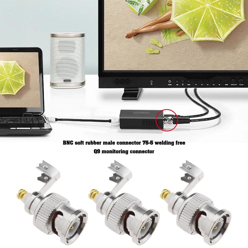 Create idea 8Pcs BNC Male Connector Replacement BNC Male Soldering