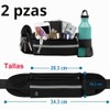 2 Pcs Cangurera Deportiva - Bolsa Deportiva con Cinturón Elastic