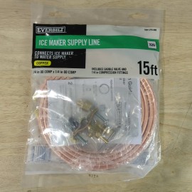Everbilt 1/4 in. x 15 ft. Copper Ice Maker Supply Line Installation Kit AA4