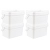 Lesbin 3 Gallon Plastic Utility Industrial Pail with Handle, 4-Pack