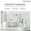 Glass Tumbler Cap 2 Pack, Aomasi Frosted Bathroom Rinsing and