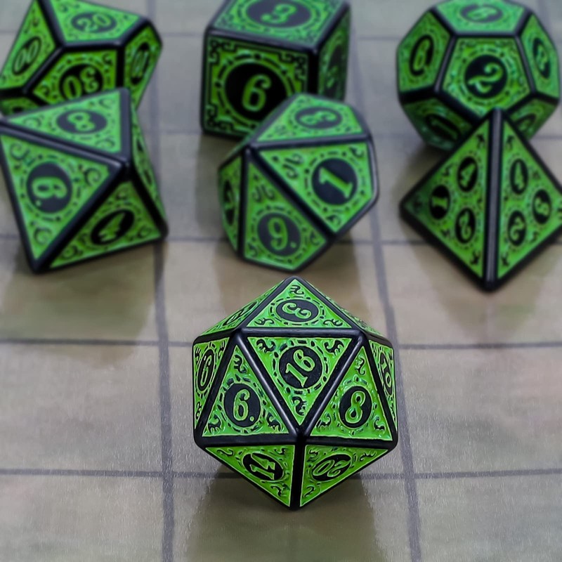 QMAY DND Dice Polyhedral Dice Set – 7 Pieces for
