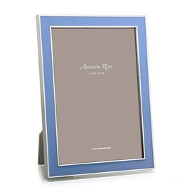 Addison Ross 5x7 Periwinkle Blue Enamel & Silver Picture Frame