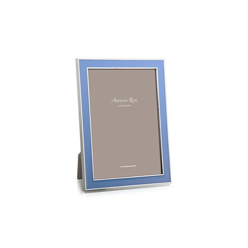 Addison Ross 5x7 Periwinkle Blue Enamel & Silver Picture Frame