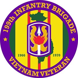 199th Light Infantry Brigade Vietnam Veteran 3.8 Inch Decal (2 Pack)