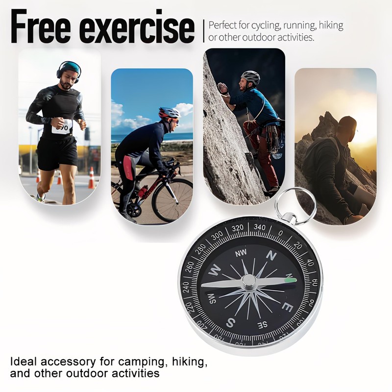 Portable Pocket Compass For Camping Hiking And Riding Flip open
