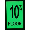 Buildingsigns.com Floor number TEN (10) Sign HEAVY DUTY / GLOW