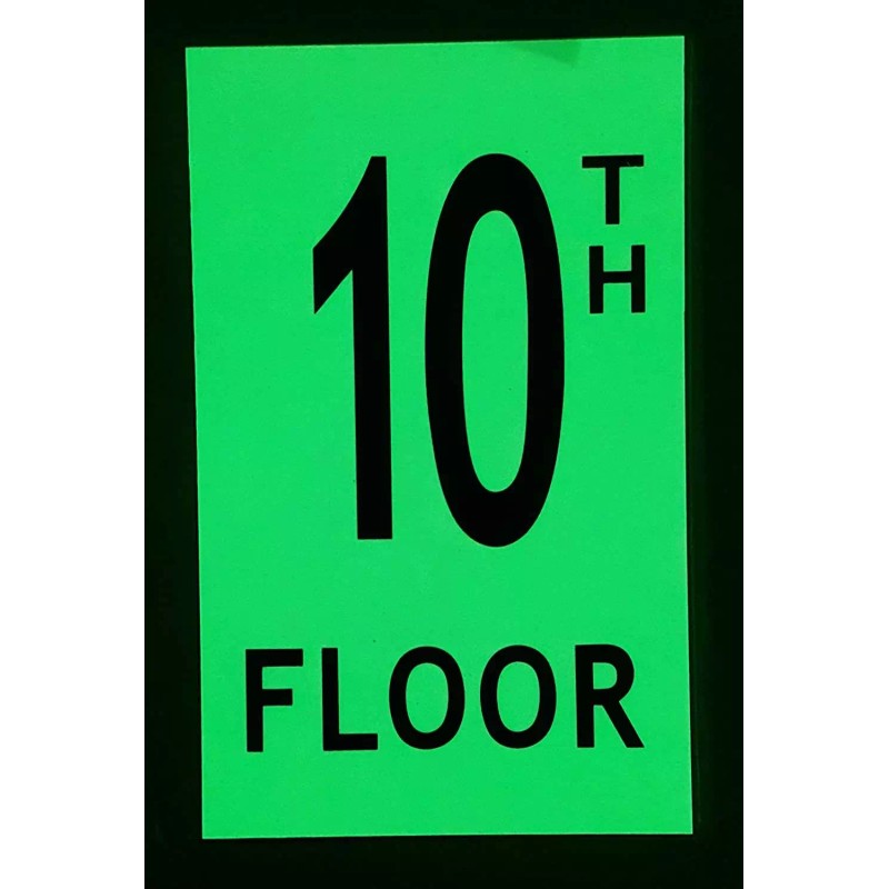 Buildingsigns.com Floor number TEN (10) Sign HEAVY DUTY / GLOW