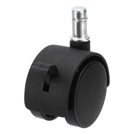 PATIKIL Office Chair Wheels with Brake 2 Inch, Replacement Desk Caster Wheels 7/16" x 7/8" Smooth Quite Rolling Stem Wheels 110 Lbs Per Wheel for Work Chair Gaming Chair, Black