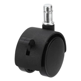 PATIKIL Office Chair Wheels with Brake 2 Inch, Replacement Desk Caster Wheels 7/16" x 7/8" Smooth Quite Rolling Stem Wheels 110 Lbs Per Wheel for Work Chair Gaming Chair, Black