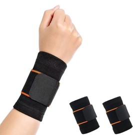 Fitness Sports Wrist Wraps, Hand Support, Professional Quality Wrist Support for Fitness, Weightlifting, Bench Press, Unisex (Yellow)