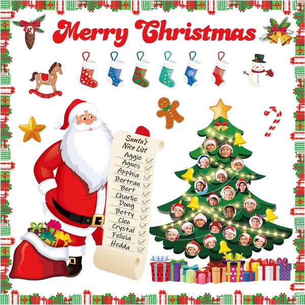 Christmas Bulletin Board Decorations Christmas Tree Bulletin Board Set Santa
