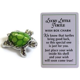 Ganz Lucky Little Turtle Wish Box Charm With Story Card!