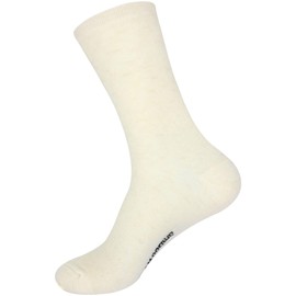 BambooMN Unisex Men and Women's Rayon from Bamboo Wool Blend Athletic Crew Socks for Home, Travel, Work and Sport - White - 1 Pair - Medium