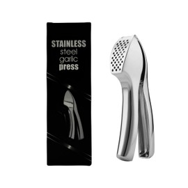 OhanaBeach® Garlic press stainless steel, for garlic and ginger, easy to squeeze, easy to clean, robust for long-term use, comfortable to hold and easy to handle.