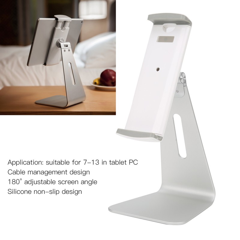 Cell Phone Stand Silver Tablet PC Bracket Adjustable Aluminum Alloy