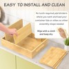 Retro Shaw Bamboo Food Container Lid Organizer with Adjustable Dividers
