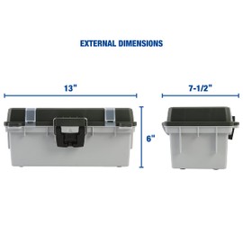 Sheffield 12670 Caja de aparejos de 13 pulgadas, verde/gris
