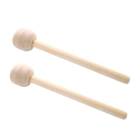AIMALL Professional Wool Felt Drum Mallets, 12.59-Inch Maple Drumsticks for Snare and Bass Drums, Percussion Instrument Accessories, 2-Pack