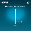 Novus Tools Aluminium Blind Rivets Diameter 3.2 mm, 10 mm