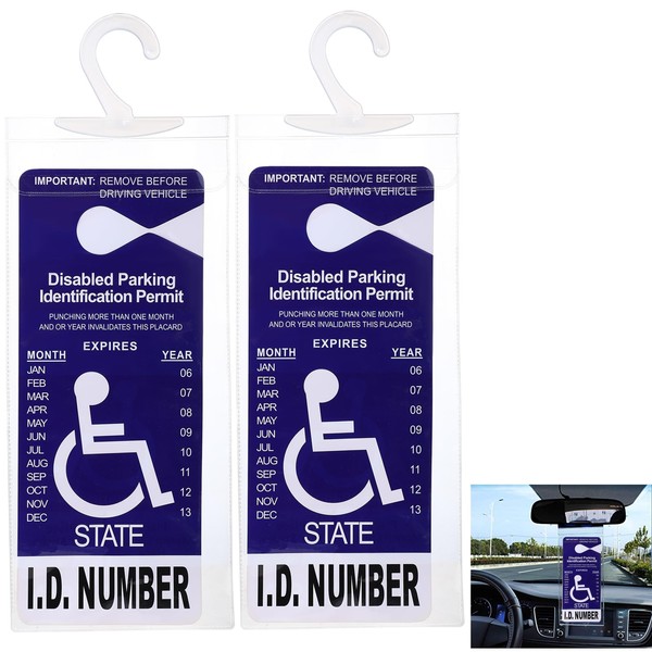Handicap Placard Holder for Auto 11.8" x 5" Ultra Transparent