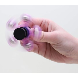 Toyland® Spinnerooz Glitter Hand Spinner Novelty Toy - Fidget Spinner - 5 In 1 - Jump, Bounce, Spin (PURPLE)