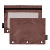 Gredecor Binder Pencil Pouch 3 Ring Burgundy Zipper Pencil Pouches