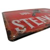 Steakhouse BBQ Retro Tin Sign, Embossed Grill Space, Kitchen Sign,