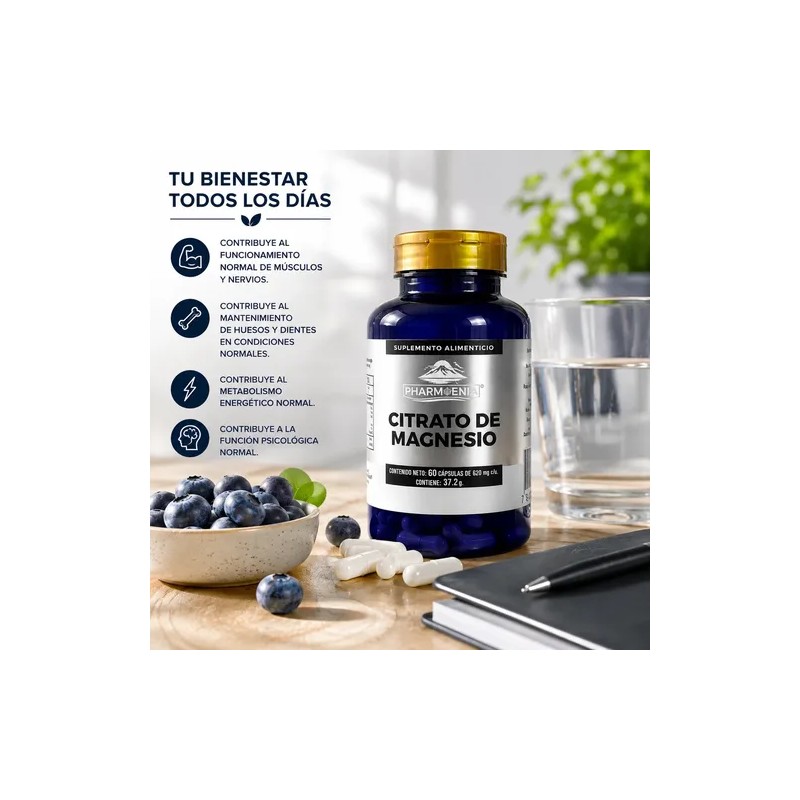 Citrato Magnesio Cápsulas Suplemento Alimenticio