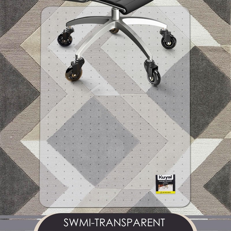 Kuyal Office Chair Mat for Carpet, 32x55 Clear Heavy Duty