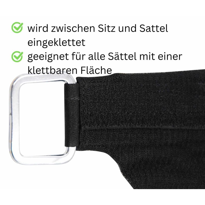 AMKA Velcro stirrup suspension for treeless saddle, closed design can