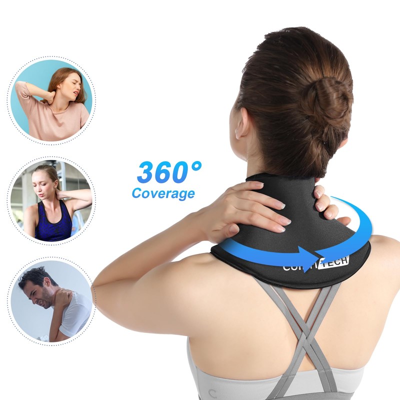 ComfiTECH Neck Ice Pack Wrap Gel, Cooling Pad for Cervical