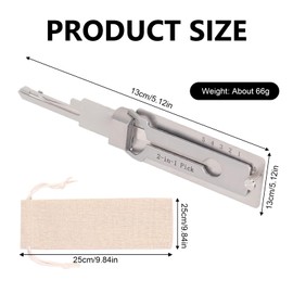 Key Decoder Made of Stainless Steel, Key Decoder Made of Stainless Steel Ss001, Stainless Steel Key Decoder, Key Decoder with 1 Storage Bag, Decoder Key, for Door Lock, Bedroom Lock