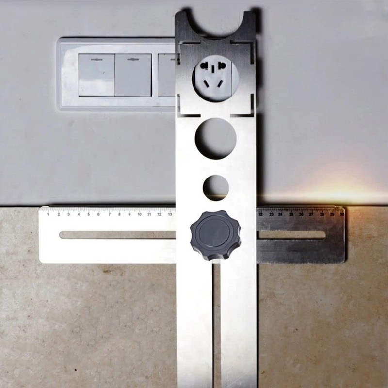 Ceramic Tile Hole Locator, Adjustable Universal Tile Marble Glass Ceramic