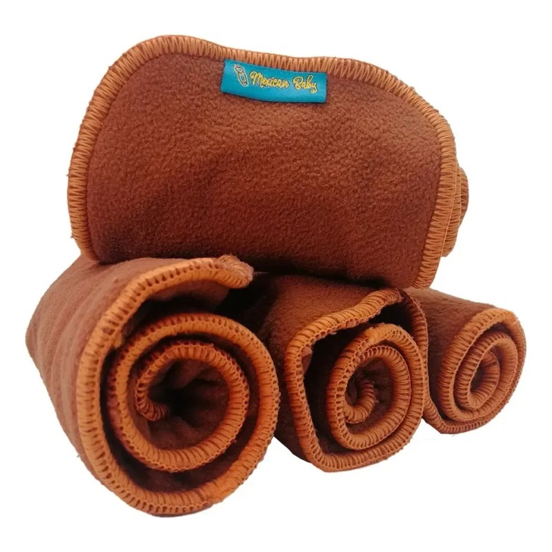 8 Pañales Tela Ecológicos + 8 Insertos + Rollo Bambú