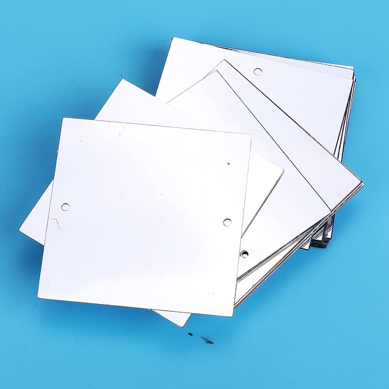 60pcs Sequins, 50x50mm PVC Flat Square Sequin Loose Sequins Paillettes