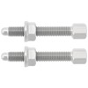 ECSiNG 2PCS M8x1.25 Stainless Steel Chain Adjuster Bolts and Nuts