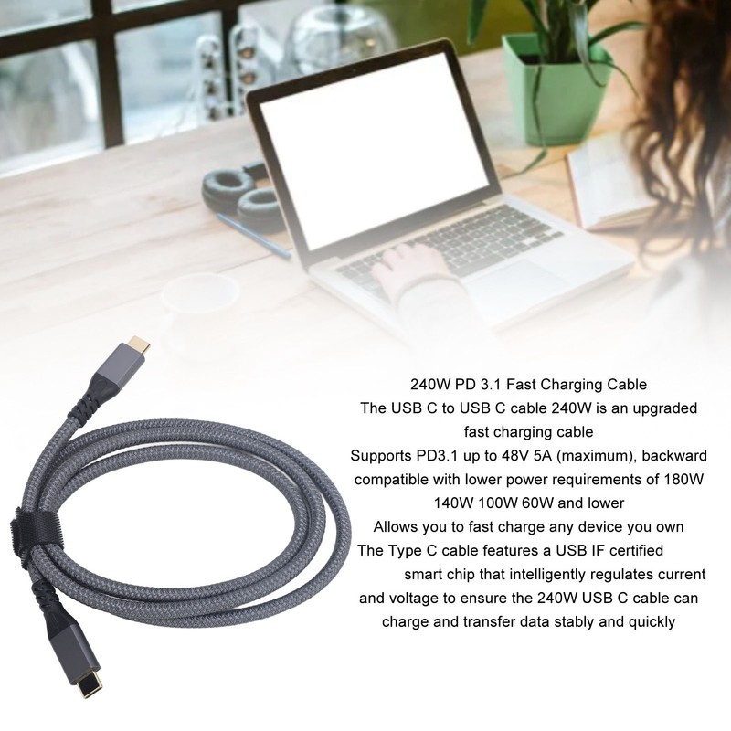 USB C to USB C Cable Support 20Gbps Data Transfer