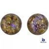 Yummy Treasures Preciosa Topaz Opal Glass Cabochon 13mm (2) cab3006D
