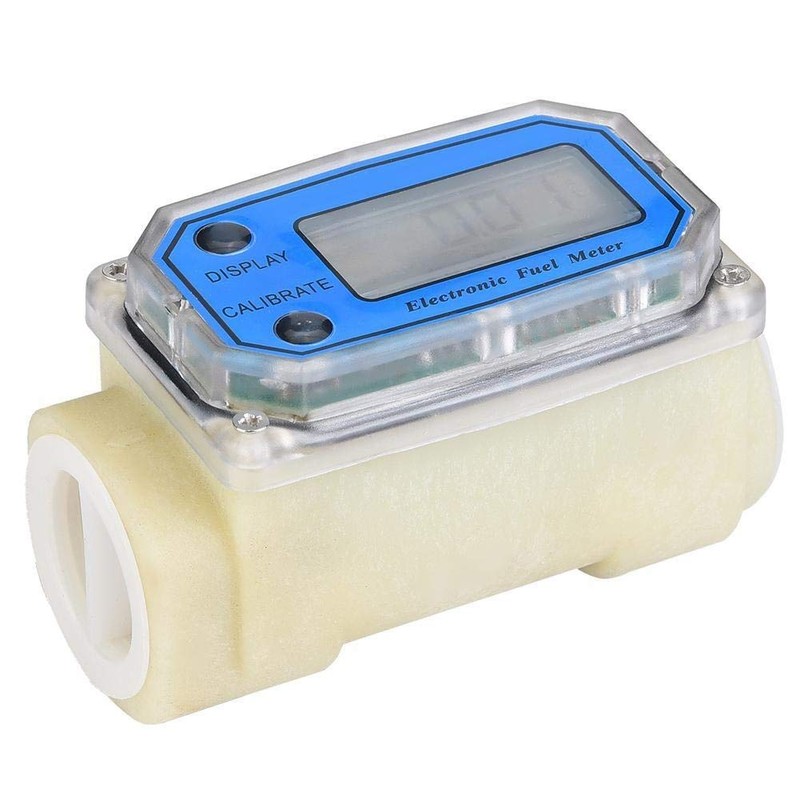 Nikou Flow Meter Turbine Meter, 15-120L/min 1 Inch NPT Mini