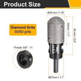 sourcing map 2pcs Diamond Finger Shaped Milling Bit 30mm 2 Holes with 5/8"-11 Thread with Conversion for Enlarging Shaping Milling Existing Holes on Marble Countertop, Black